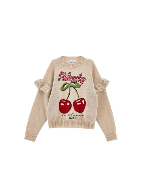 Maglia, bambina, logata. PHILOSOPHY | I9F604 6066P003